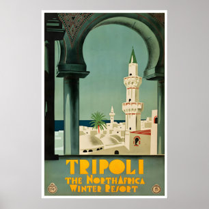 Tripoli Libya Poster Mid Eastern Travel Art Print
