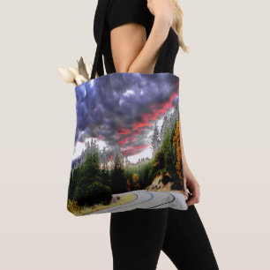 Trippin' down the mountain highway..... tote bag