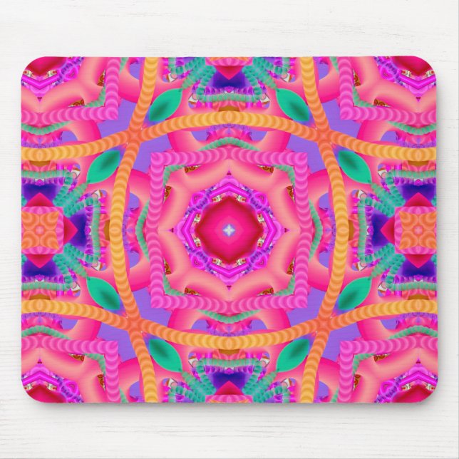 ~ Trippy 3D Fractal Pattern ~ Mouse Pad (Front)