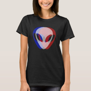 Trippy alien head for Techno Rave EDM Music Festiv T-Shirt