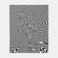 Trippy Black and White Abstract Pattern