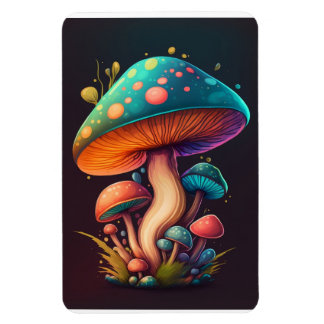 Trippy Blue Amanita Muscaria Flexible Photo Magnet