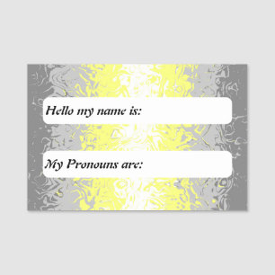 Trippy Boho Customisable Demigender Pride Flag Name Tag
