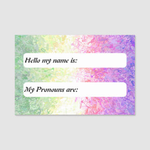 Trippy Boho Customisable Genderdoe Pride Flag Name Tag