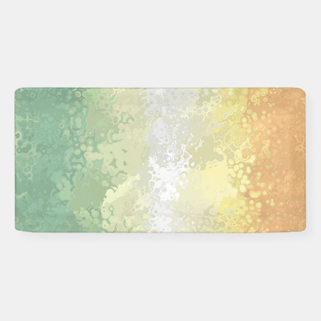 Trippy Boho Groovy Abstract Genderflor Pride Flag Banner (Horizontal)