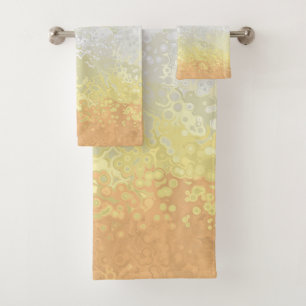 Trippy Boho Groovy Abstract Genderflor Pride Flag Bath Towel Set