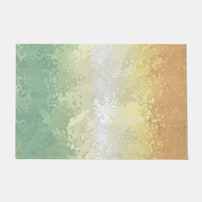 Trippy Boho Groovy Abstract Genderflor Pride Flag Doormat (Front)