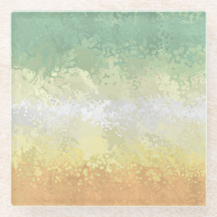 Trippy Boho Groovy Abstract Genderflor Pride Flag Glass Coaster