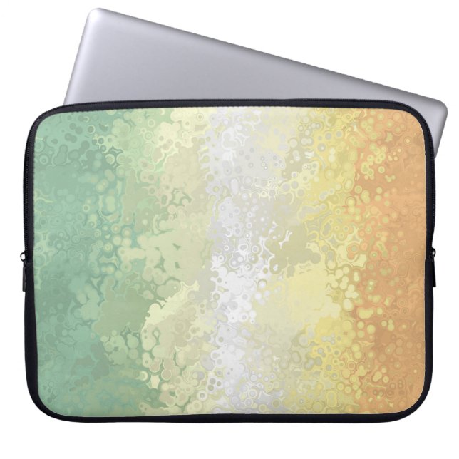 Trippy Boho Groovy Abstract Genderflor Pride Flag Laptop Sleeve (Front)