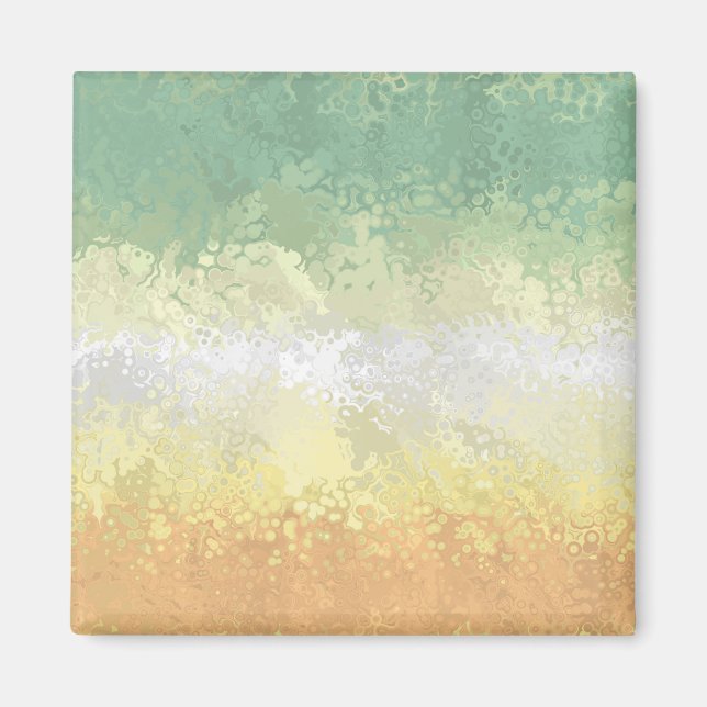 Trippy Boho Groovy Abstract Genderflor Pride Flag Magnet (Front)