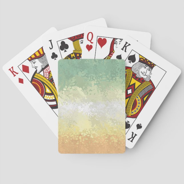 Trippy Boho Groovy Abstract Genderflor Pride Flag Playing Cards (Back)