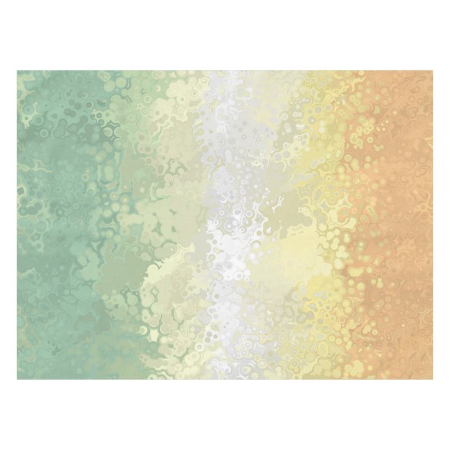 Trippy Boho Groovy Abstract Genderflor Pride Flag Tablecloth (Front (Horizontal))