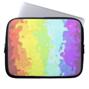 Trippy Boho Groovy Abstract Neurogender Pride Flag Laptop Sleeve