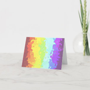 Trippy Boho Groovy Abstract Neurogender Pride Flag Thank You Card
