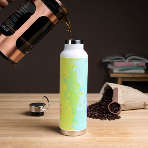 Trippy Boho Groovy Abstract Neurogender Pride Flag Water Bottle