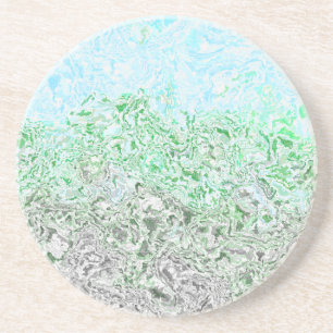 Trippy Boho Groovy Grungy Autoromantic Pride Flag Coaster