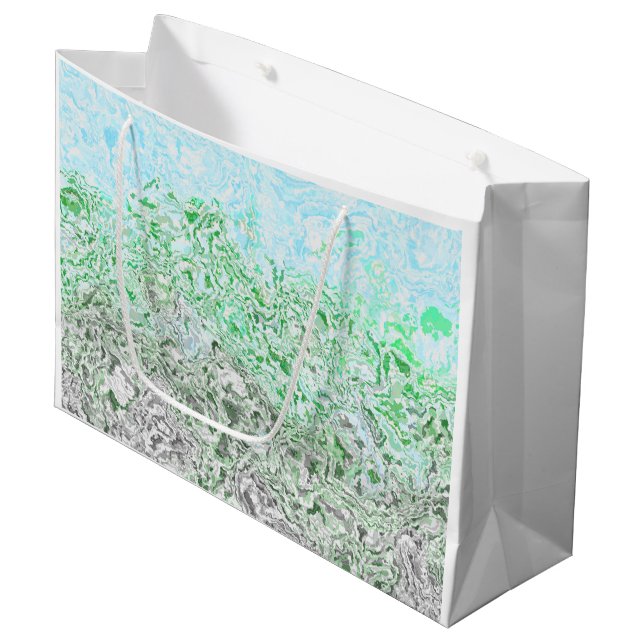 Trippy Boho Groovy Grungy Autoromantic Pride Flag Large Gift Bag (Front Angled)
