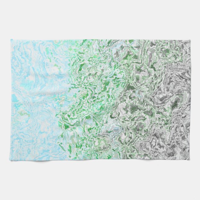 Trippy Boho Groovy Grungy Autoromantic Pride Flag Tea Towel (Horizontal)
