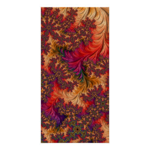 Trippy Bright Dazzling Branching Abstract Fractal Poster