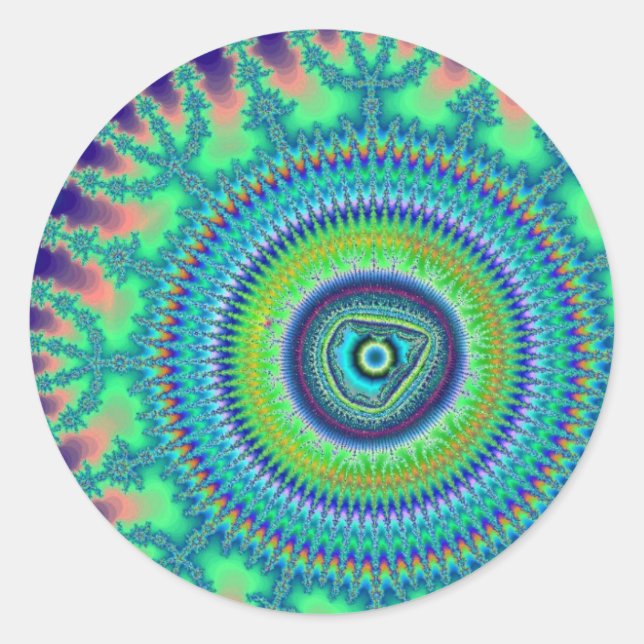 trippy classic round sticker (Front)