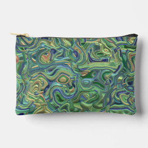 Trippy Colourful 3D Swirls Accessory Pouch