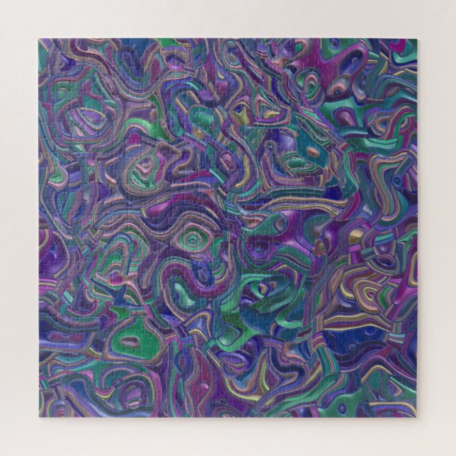 Trippy Colourful 3D Swirls   Jigsaw Puzzle (Vertical)