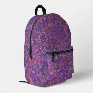 Trippy Colourful 3D Swirls Printed Backpack