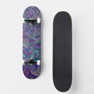 Trippy Colourful 3D Swirls Skateboard