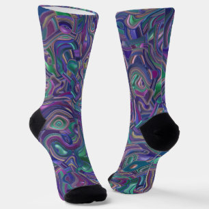 Trippy Colourful 3D Swirls Socks