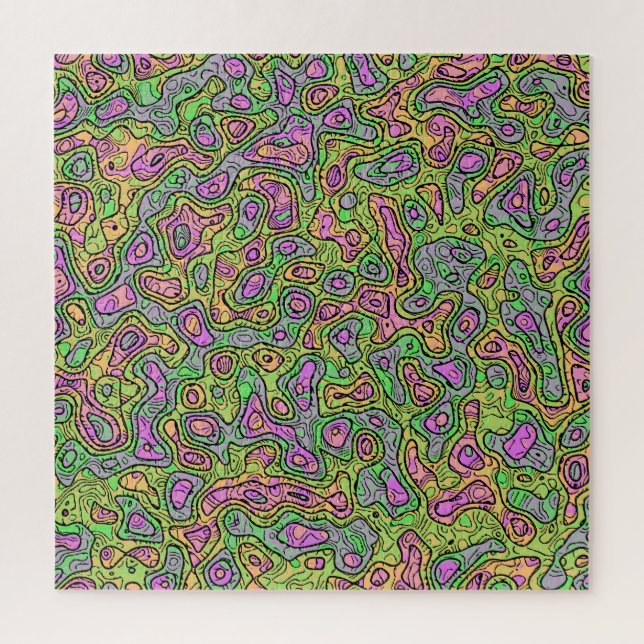 Trippy Colourful Blob Jigsaw Puzzle (Vertical)