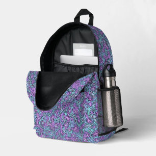 Trippy Colourful Blob Printed Backpack