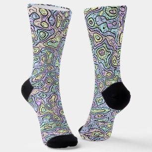 Trippy Colourful Blob Socks