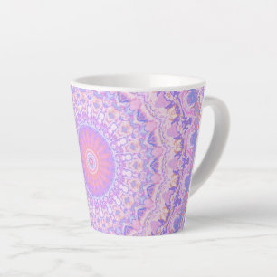 Trippy Colourful Intricate Boho Hippie Mandala Latte Mug