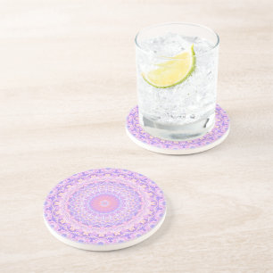 Trippy Colourful Intricate Boho Mandala Coaster