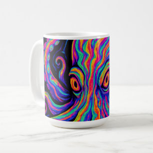 Trippy Colourful Octopus Coffee Mug