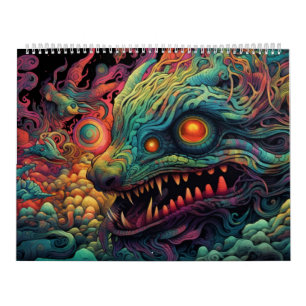  Trippy creature with psychedelic pattern   Calendar