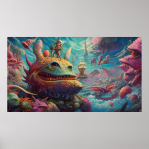 Trippy creatures poster