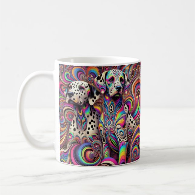 trippy dalmatian coffee mug (Left)