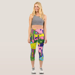 Trippy Drippy Capri Leggings