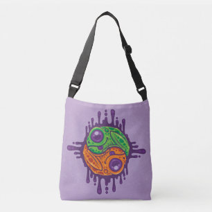 Trippy Drippy Frog Yin Yang Crossbody Bag
