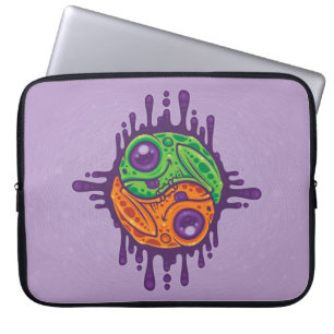 Trippy Drippy Frog Yin Yang Laptop Sleeve