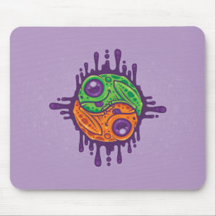Trippy Drippy Frog Yin Yang Mouse Pad