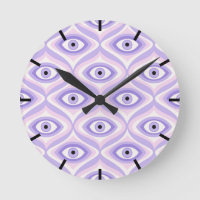 Trippy eye pattern pastel purple pink retro modern