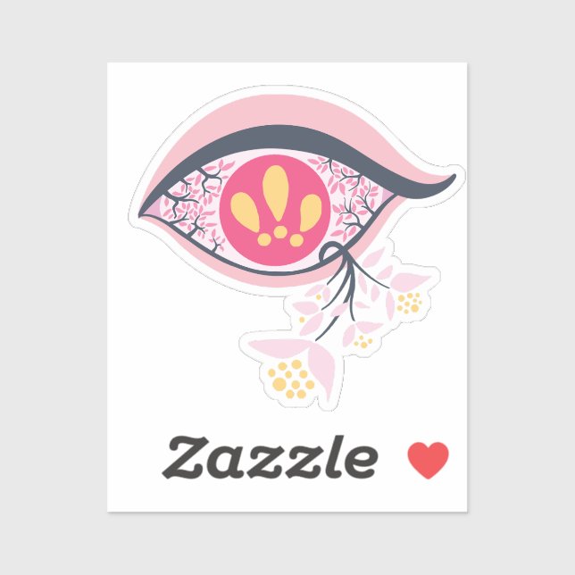 Trippy Eye Pink Floral Psychedelic (Sheet)