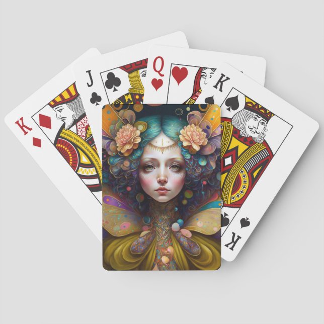 Trippy Fairy Fantasy Art Playing Cards (Back)
