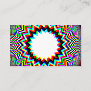 Trippy Flower Emblem Business Card