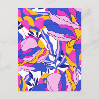 Trippy Flower Holiday Postcard