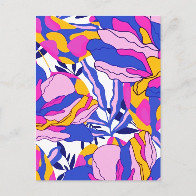 Trippy Flower  Holiday Postcard (Front)