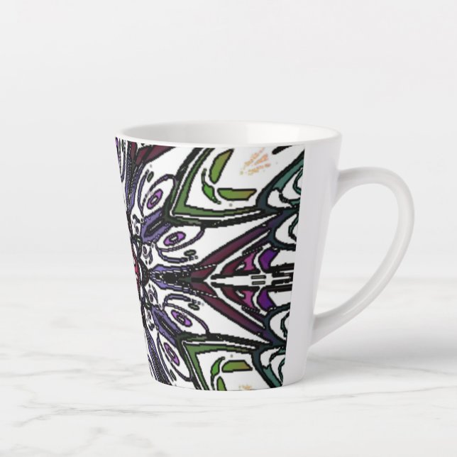 trippy flower latte mug (Right)