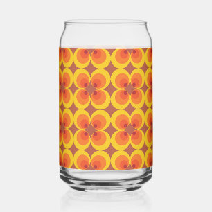 Trippy Flowers Can Glass